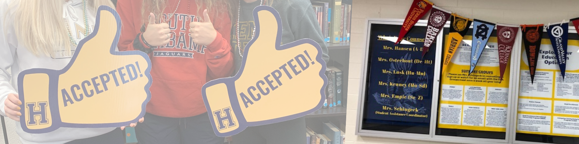 Image of college pennants 